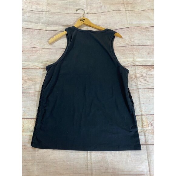 NWT Savage X Fenty Women's Black Mesh Printed Sleeveless Tank - Medium - Picture 13 of 13